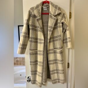Cyrus Plaid Duster Coat with Pockets